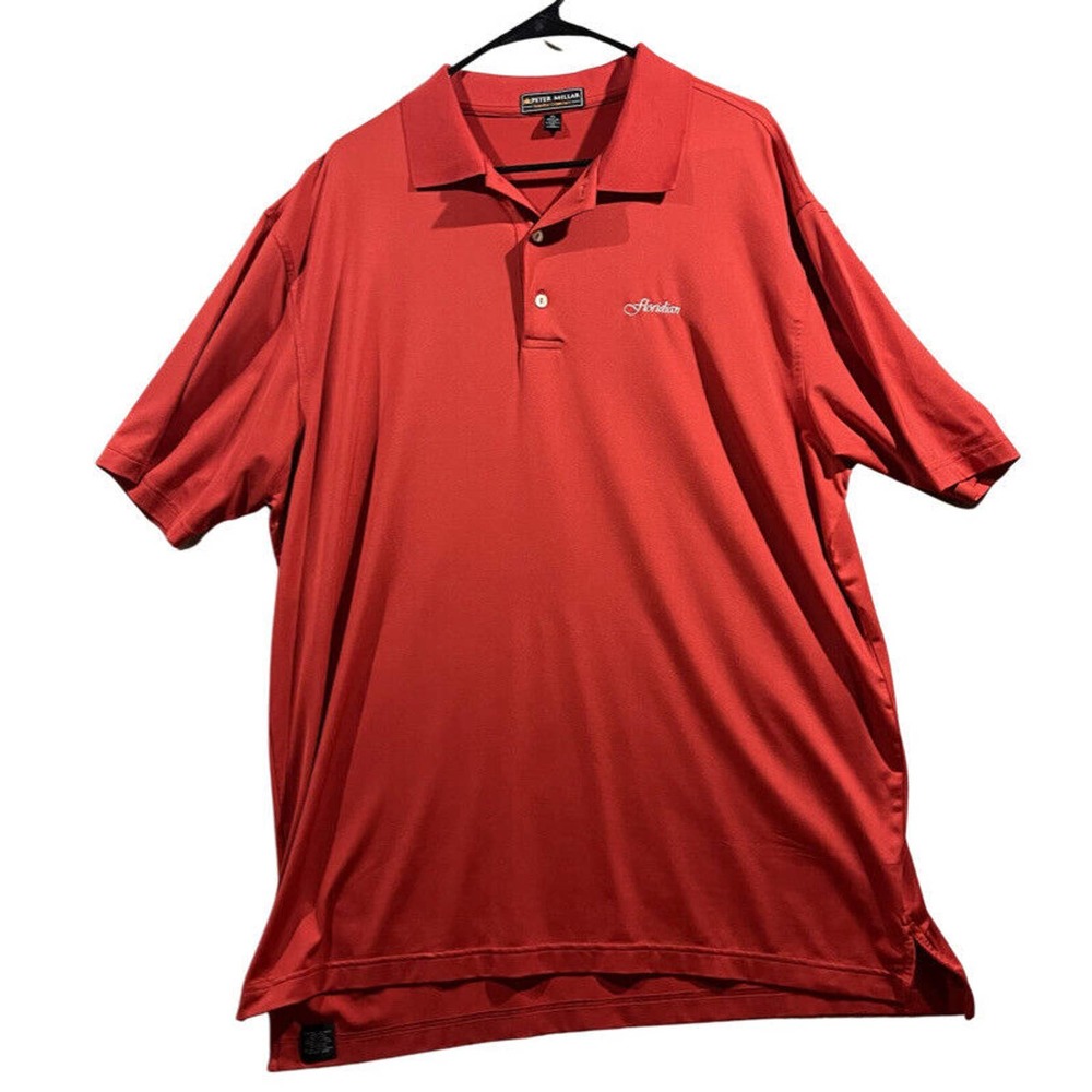 Peter Millar Polo Shirt Adult Extra Large Red Summer Comfort Floridian Golf Mens